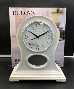 Bulova Silent Sweep Seconds Hand Mantel Clock Bluetooth Speaker (B6216) - Bild 1 von 13