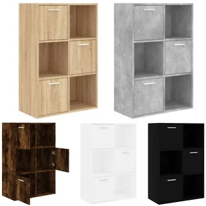 Modern Side Cabinet With 3 Door Bookshelf Storage Cupboard Living Room Furniture - Picture 1 of 40