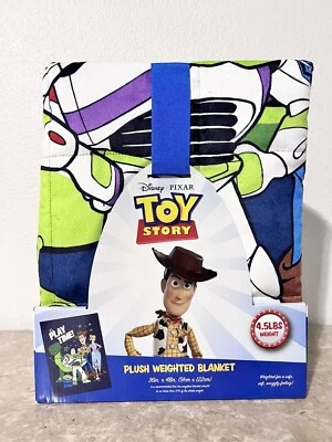 Manta ponderada Disney Toy Story Play Time 4,5 lb ansiedad sensorial zumbido Woody Rex Foto 1 de 3