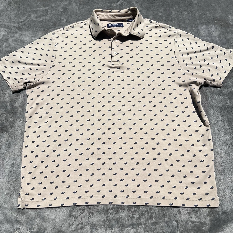 Camisa Polo Cremieux Classics Para Hombre Talla L Caqui Geo Estampado Foto 1 de 4