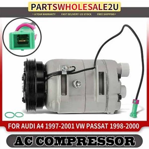 1x AC A/C Compressor w/ Clutch for Volkswagen Passat 1998-2000 Audi A4 1997-2001 - Picture 1 of 10