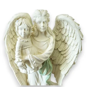 Engel & kleines Mädchen AngelStar Platinum Serie 2009 Glitzer Flügel blau grün Schärpe - Bild 1 von 9