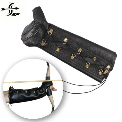 SF Archery Arm Guard Leather Hand Glove, Left Hand Protector Gear Shooting - Image 1 of 4