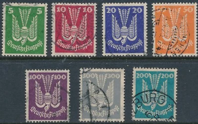 Stamp Germany Reich Mi 344-50 Sc C20 1923 Airmail Pigeon Deutsches Luftpost Used - Image 1 of 4