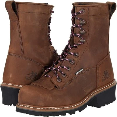 Moxie Trades Womens Mareen 8” Kiltie Boot Brown Size 9.5     (Save 53%) - Image 1 of 4
