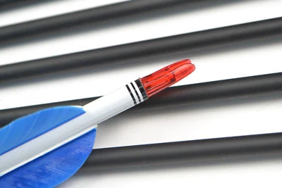 31" Sports Archery Blue Turkey Feathers Carbon Arrows Spine 500 F Bow Hunting - Image 1 of 4