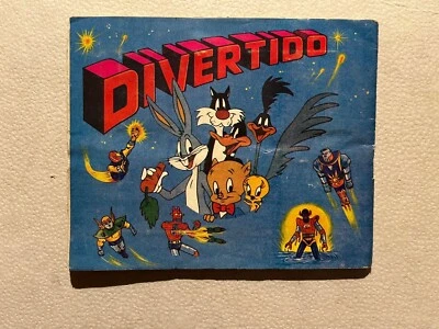 VTG Mexican Sticker Album DIVERTIDO Comic Cartoon Super Heroes MOTU from 1980's - Image 1 of 4