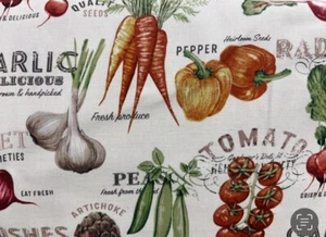 Cenefa cortina ventana tela pato verduras - Imagen 1 de 1