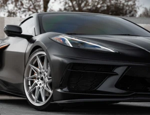 20/20''Blaque Diamond BD-F20 Brushed Silver Staggered Concave Wheels Corvette C8 - Picture 1 of 19