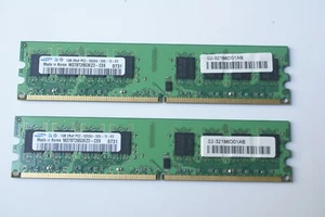 Samsung 2 x 1GB M378T2953EZ3-CE6 2Rx8 PC2-5300U DDR2 Working Desktop Memory RAM - Picture 1 of 4