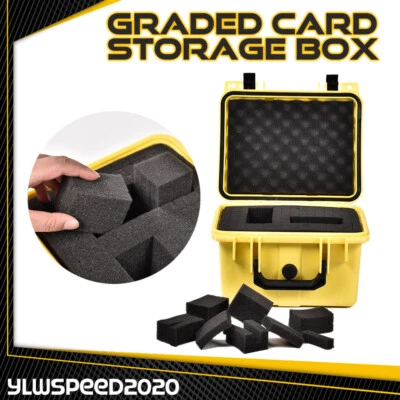 Graded Card Storage Box Deep Travel Waterproof Case Slab Holder & Protector H/P - Image 1 of 4
