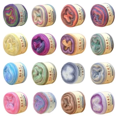 Fibre Wool Knitting Yarn Roll of 52g 16 Gradient Colors for DIY Hand Knitting - Image 1 of 4