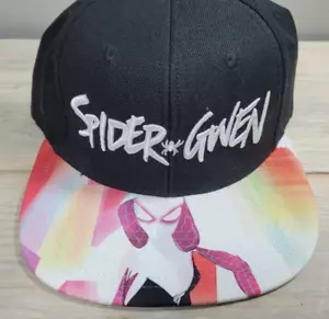 Marvel Spider-Gwen Snapback Hat Black Comics Comi Con Dc Anime Illustrated - Picture 1 of 5