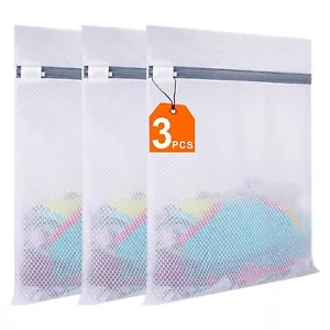 3PCSMesh Laundry BagsLaundry Bags Mesh Wash BagsLingerie Bags for Washing Del... - Picture 1 of 6