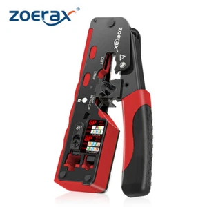 ZoeRax RJ45 Crimping Tool for Cat7 Cat6a Cat6 Cat5e Ethernet Connectors Wire Cut - Photo 1/16