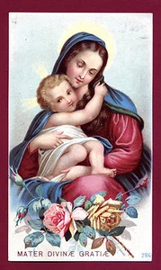 SANTINO MADONNA MATER DIVINAE GRATIAE -SANTINO -IMAGE PIEUSE-HOLY CARD-TOP !!! - Picture 1 of 1
