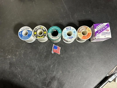 6 ROLLOS - TARAMET TARACORP CANFIELD HOLANDÉS NIÑO 1 LB ROLLOS SOLDADURA SIN PLOMO *EE. UU.* Foto 1 de 4