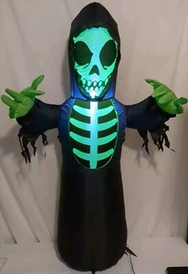 4 Fuß groß Halloween aufblasbar Lite Up Ghul Skelett Huntington selbstaufblasend - Bild 1 von 12
