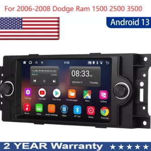 For 2006-2008 Dodge Ram 1500 2500 3500 Android 13 Car Stereo Radio GPS Navi RDS - Picture 1 of 12