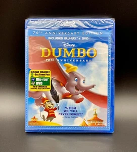 Disney Dumbo 70TH Anniversary Edition Blu-ray + DVD 2-Disc Combo Pack BRAND NEW - Picture 1 of 3