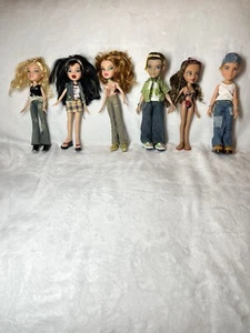 MGA Bratz Doll Lot 6 Total 4 Girls 2 Boys Clothes And Accessories - Picture 1 of 9