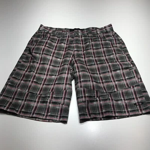 Oakley Shorts Mens 32 Gray Pink Multicolor Plaid Casual Golf Outdoor Walkshorts - Picture 1 of 12