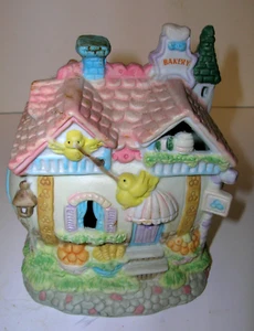 Vintage 1994 Colorful Easter House BAKERY Peeps Ceramic w/ Box Hand Painted - Picture 1 of 7