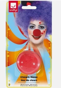 Red Sponge Clown Nose Kids Adult Fancy Dress Costume Outfit Circus - Picture 1 of 1