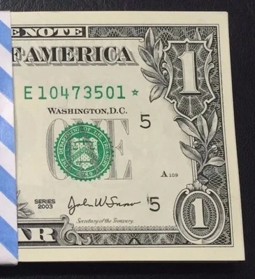 2003 STAR NOTE $1 Dollar Richmond,Crisp, UNC,consecutive - Image 1 of 3