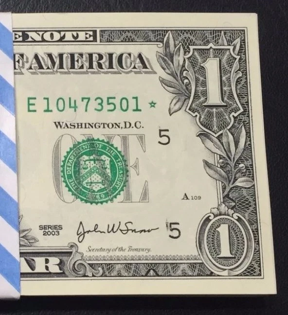 2003 STAR NOTE $1 Dollar Richmond,Crisp, UNC,consecutive - Image 1 of 3