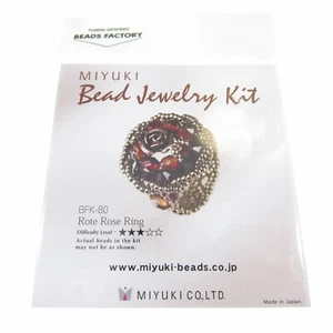 Miyuki Bead Jewelry Making Kit, BFK-80 Rote Rose Ring, Difficulty Level 3/5 - Picture 1 of 2