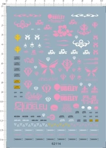 Detail Up HG 1/144 Scale AMX-004 Qubeley Qubeky GDM Model Water Slide Decal - Imagen 1 de 1