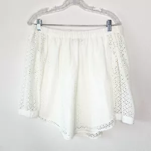 Central Park West Off the Shoulder Eyelet Top XS - Picture 1 of 7