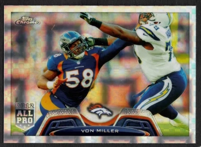 2013 Von Miller Topps Chrome Football All Pro XFactor Refractor Broncos #69 - Image 1 of 2
