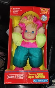 VINTAGE BABY'S N THINGS BABY GIRL DOLL STUFFED ANIMAL PLUSH TOY LIGHTS UP NEW - Picture 1 of 1