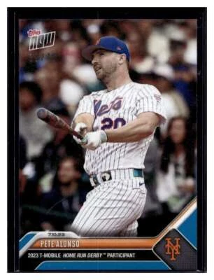 2023 Topps Now #554 Pete Alonso Blue Parallel Card #d 39/49 - Image 1 of 2