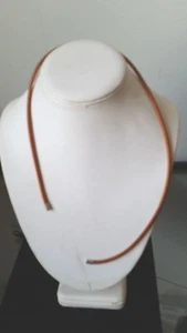 MAGNETIC CHOKER 1/8" DIA TAN FLEXIBLE NECKLACE CLOTH 21" LOT OF 5PC - Picture 1 of 1