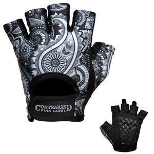 CLEARANCE 50% OFF!!! Contraband Pink Label 5387 Womens Paisley Lifting Gloves - Picture 1 of 18