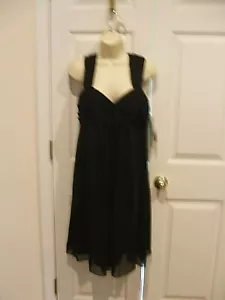 NWT London Style Nights BLACK Empire Waist Dress size 8 - Picture 1 of 5