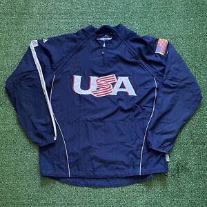 Majestic USA Olympic Pullover Windbreaker Size Men’s XL Cool Base