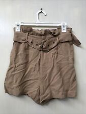 Vici Shorts Women's Tan with Belt Paperbag Waist Lined Size S Small NWT