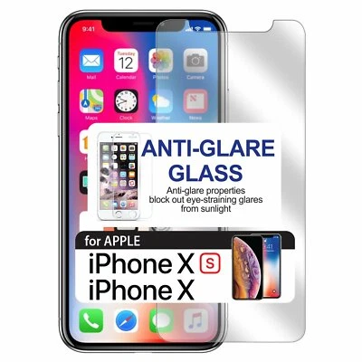 Anti-Glare Tempered Glass Screen Protector for Apple iPhone X by Cellet. - Image 1 of 4