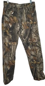 Pantaloni cargo Mossy Oak medi vintage caccia mimetica cucitura interna 30" cotone USA - Foto 1 di 7