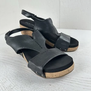 Sandali donna Boutique By Corkys taglia 11 rinfrescanti neri borchie zeppa sughero - Foto 1 di 9