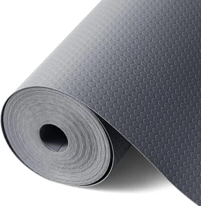 Shelf Liners for Kitchen Cabinets Non-Adhesive, 11.8"W x 59"L, Gray - Picture 1 of 7