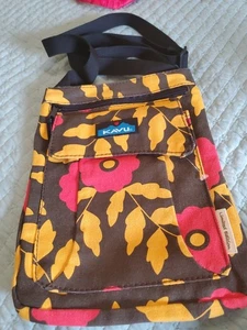 Kavu Limited Edition Poppy Bold Bloom Red & Yellow Crossbody Purse Bag NEU Neu ohne Etikett - Bild 1 von 12