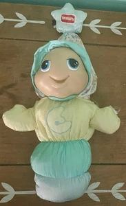 1998 Playskool Glow Worm Nylon Moon Nite Light Plush Not Working 9 Inches Tall - Picture 1 of 10