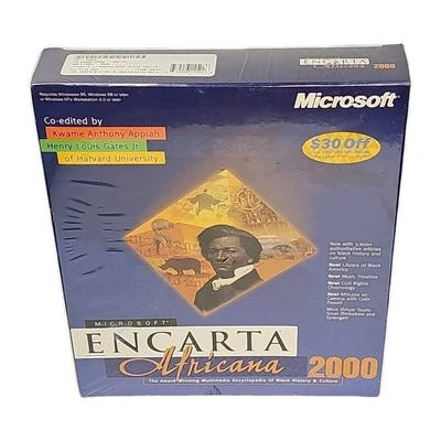 VTG Microsoft Encarta Africana 2000 Encyclopedia PC CD-ROM Software Windows - Image 1 of 4