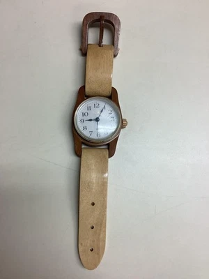 Wooden Wristwatch Wall Clock Quartz Large Novelty Oversized Giant Decor Hanging - Image 1 of 4
