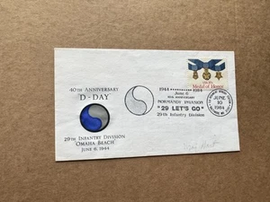 US 1984 Event Cover +WWII D-Day 40th Anniv +Omaha Beach Cachet +29-Let's-Go CXL - Picture 1 of 2